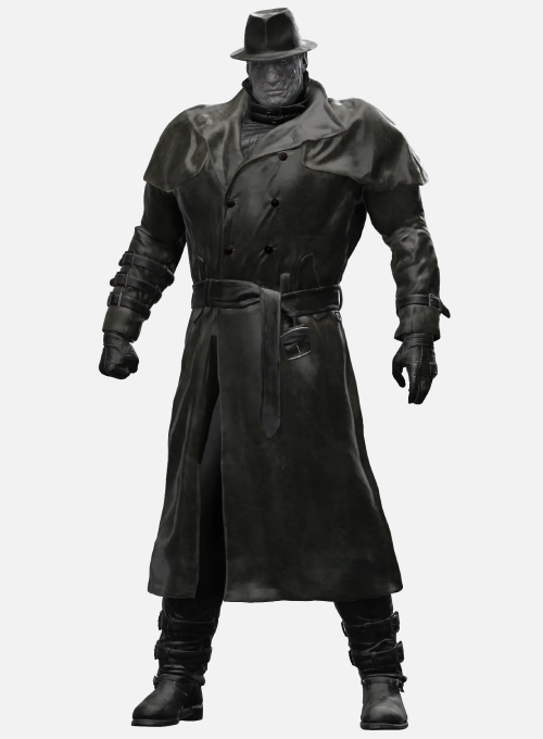 (05) Albert Wesker Resident Evil 5 Black Trench Coat Costume